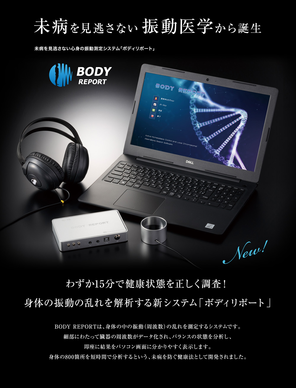 振動の乱れを解析するボディリポート